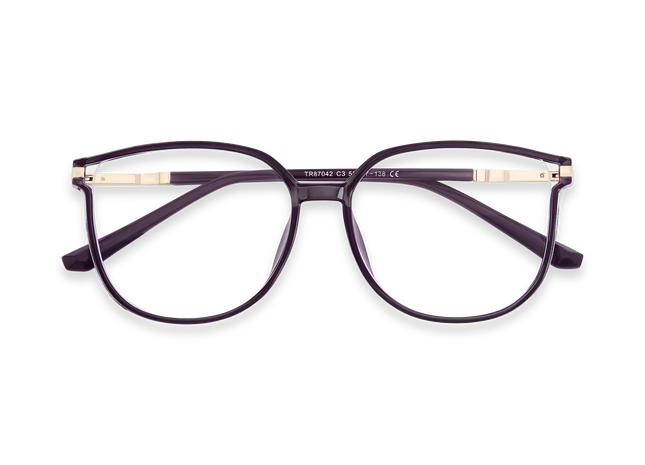 Naomi Dark Purple Women's Cat Eye Glasses 1