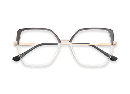 Nash Gold/Crystal Grey to Clear Women's Cat Eye Glasses 1