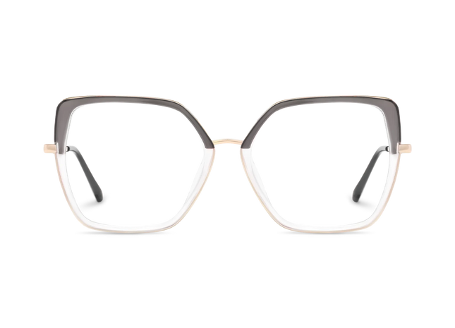 Nash Gold/Crystal Grey to Clear Women's Cat Eye Glasses 2