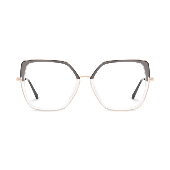 Nash Gold/Crystal Grey to Clear Women's Cat Eye Glasses 2