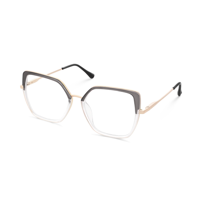 Nash Gold/Crystal Grey to Clear Women's Cat Eye Glasses 3