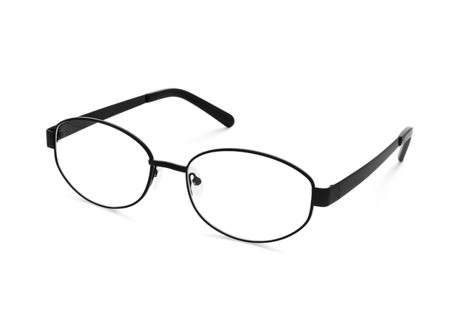 Nelly Black Round Glasses 2