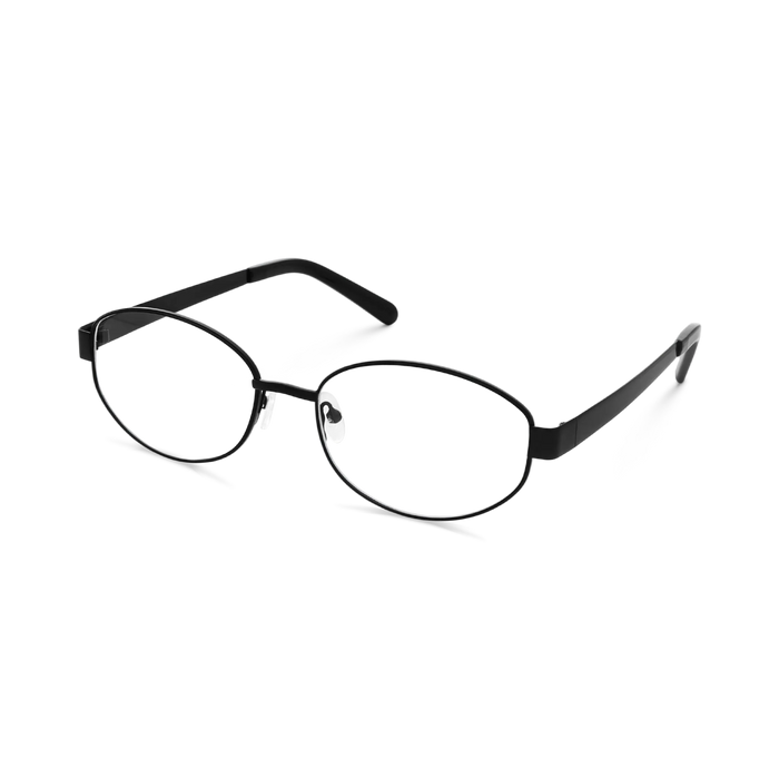 Nelly Black Round Glasses 2