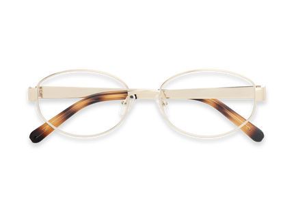 Nelly Gold/Amber Tortoise Round Glasses 1