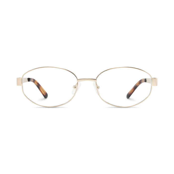 Nelly Gold/Amber Tortoise Round Glasses 2