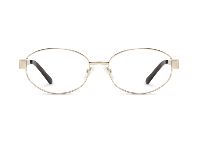 Nelly Gold/Dark Brown Round Glasses 2