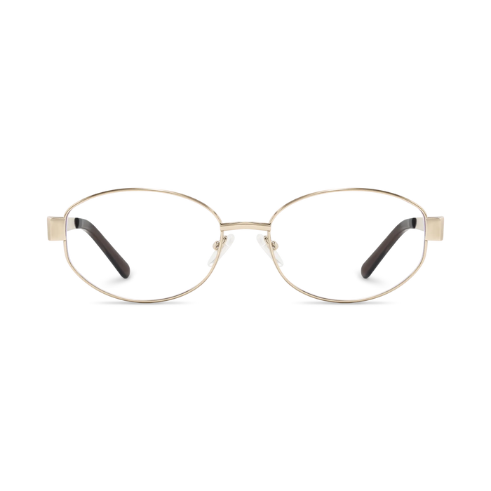 Nelly Gold/Dark Brown Round Glasses 2