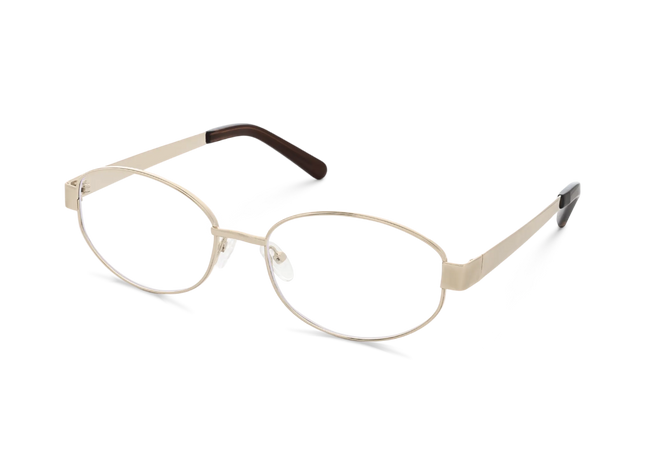 Nelly Gold/Dark Brown Round Glasses 3