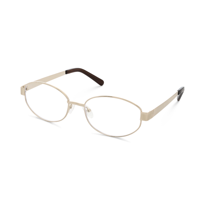 Nelly Gold/Dark Brown Round Glasses 3