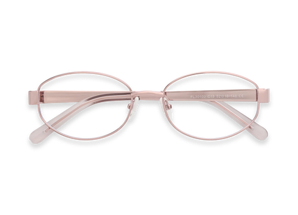 Nelly Rose Gold/Clear Pink Round Glasses 1