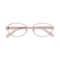 Nelly Rose Gold/Clear Pink Round Glasses 1