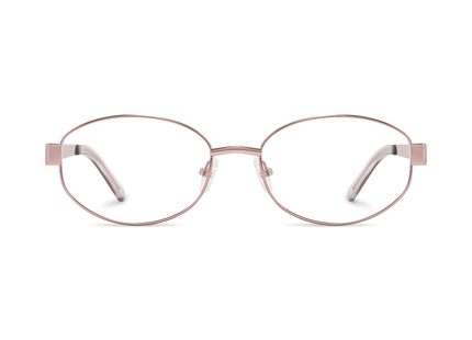Nelly Rose Gold/Clear Pink Round Glasses 2