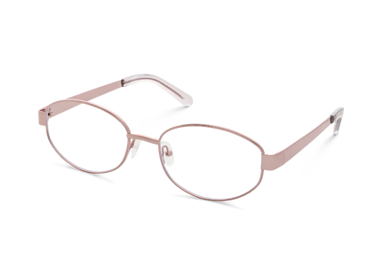 Nelly Rose Gold/Clear Pink Round Glasses 3