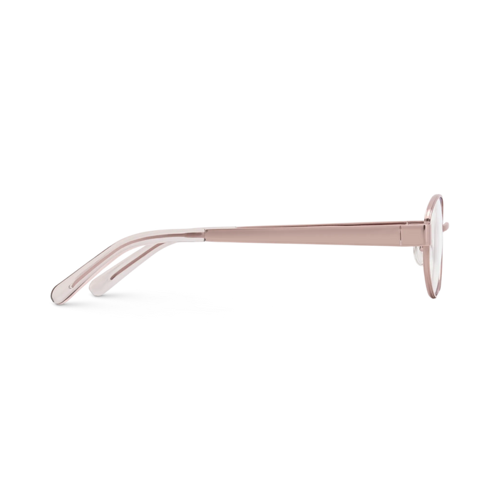 Nelly Rose Gold/Clear Pink Round Glasses 4