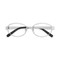 Nelly Silver/Black Round Glasses 1