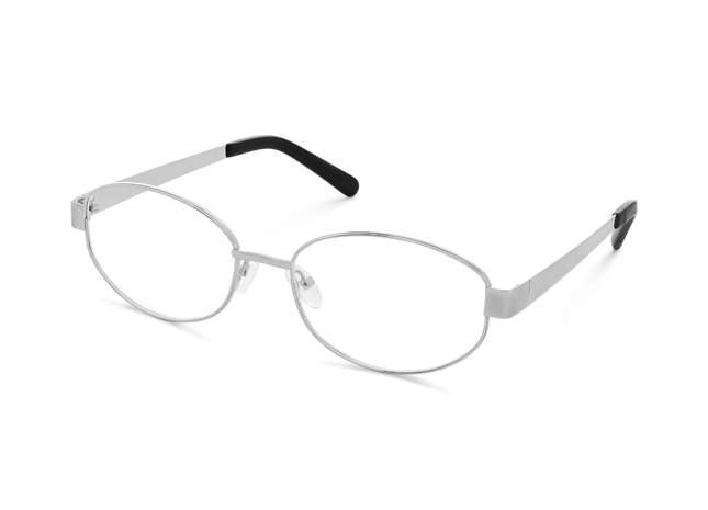 Nelly Silver/Black Round Glasses 3