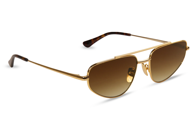 Optra gold dark tortoise frame brown gradient lens 2