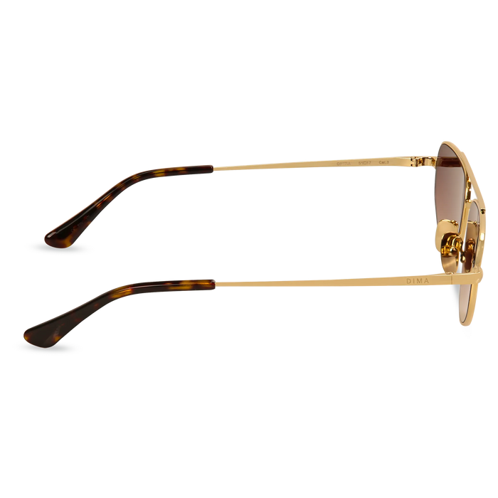 Optra gold dark tortoise frame brown gradient lens 3