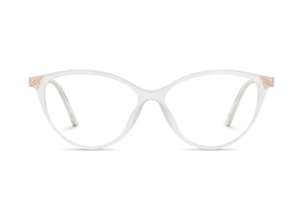 Paxton Clear Round Glasses-Front Unfolded View 2