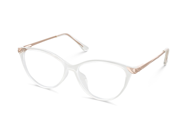 Paxton Clear Round Glasses-Side Angle View 3