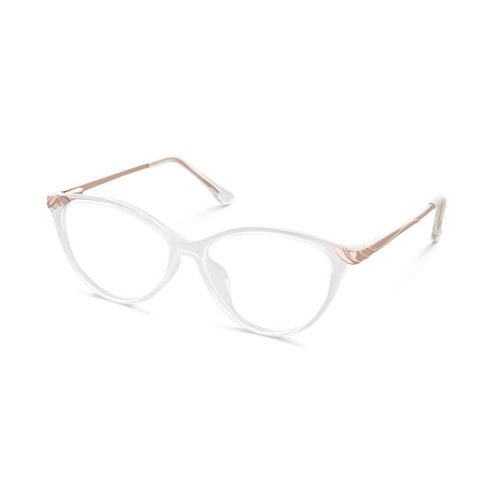 Paxton Clear Round Glasses-Side Angle View 3