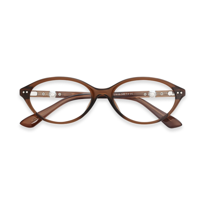 Piper Dark Brown Round Glasses 1