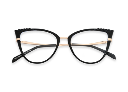 Presley Gold/Black Cat Eye Glasses 1