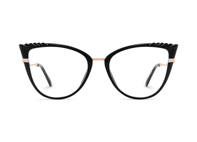 Presley Gold/Black Cat Eye Glasses 2