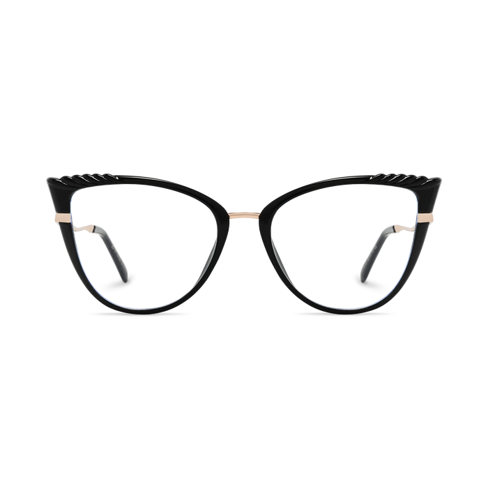 Presley Gold/Black Cat Eye Glasses 2