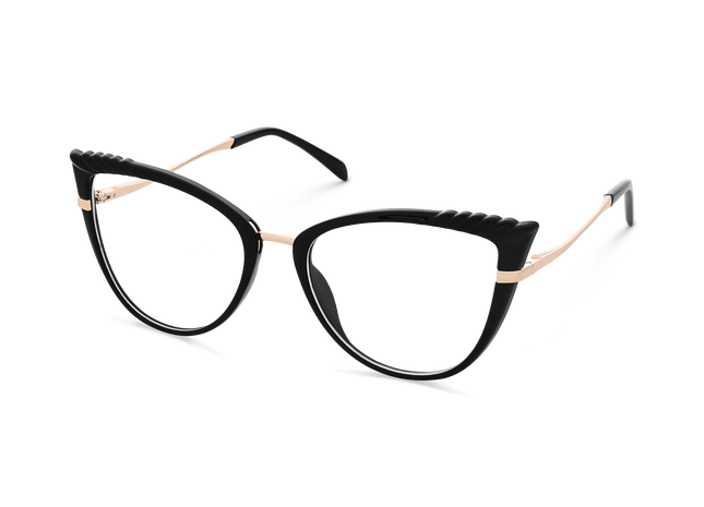 Presley Gold/Black Cat Eye Glasses 3