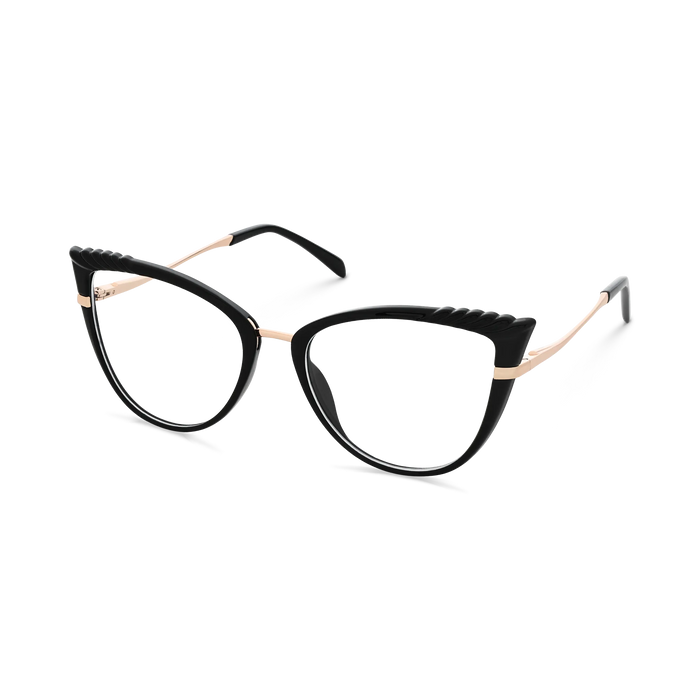 Presley Gold/Black Cat Eye Glasses 3