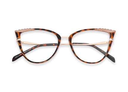 Presley Gold/Leopard Cat Eye Glasses 1