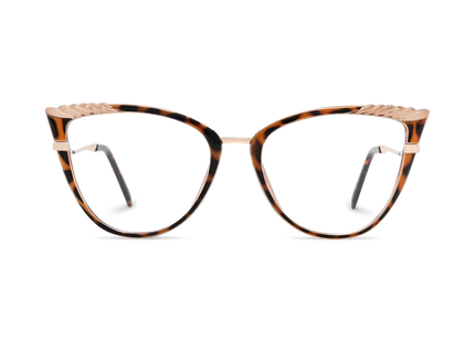Presley Gold/Leopard Cat Eye Glasses 2
