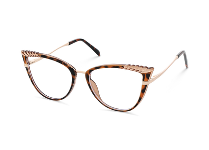 Presley Gold/Leopard Cat Eye Glasses 3
