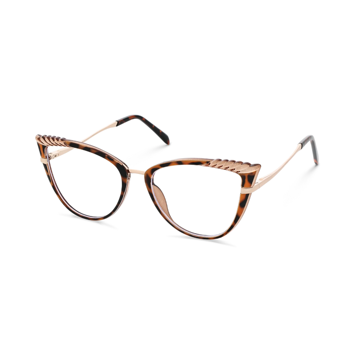 Presley Gold/Leopard Cat Eye Glasses 3