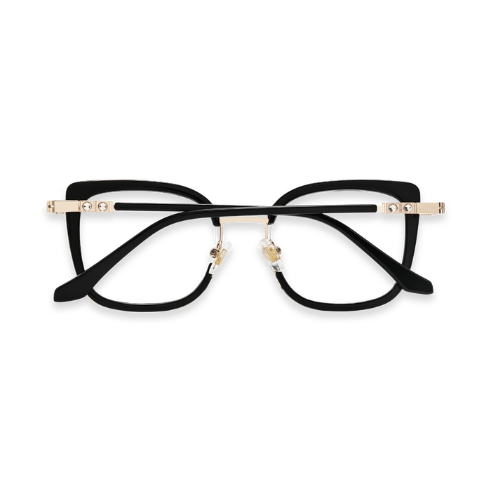 Riley Black/Gold Square Glasses-Back View 5