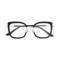 Riley Black/Gold Square Glasses-Front View 1