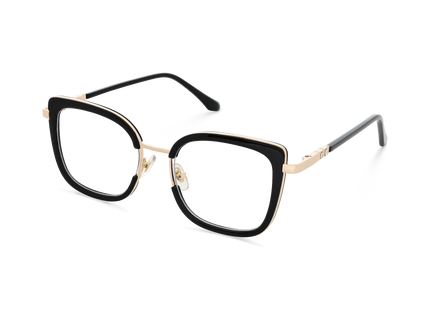 Riley Black/Gold Square Glasses-Side Angle View 3