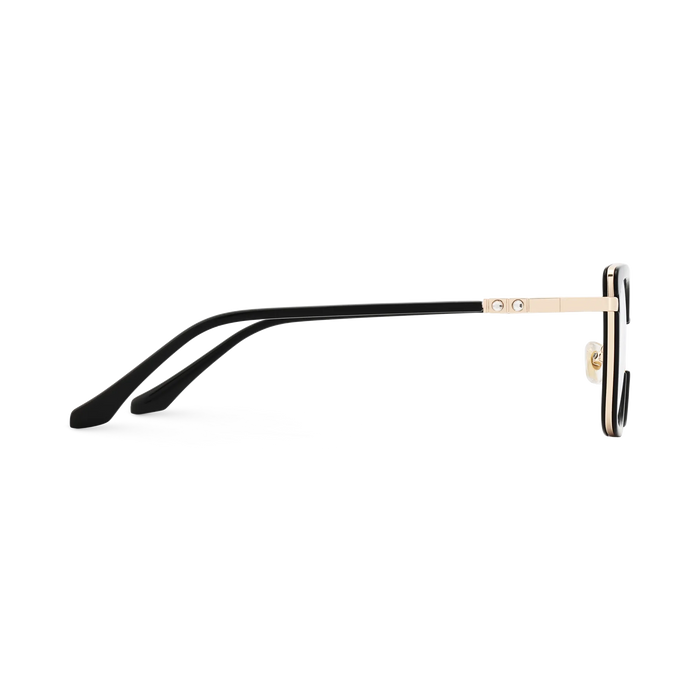 Riley Black/Gold Square Glasses-Side View 4