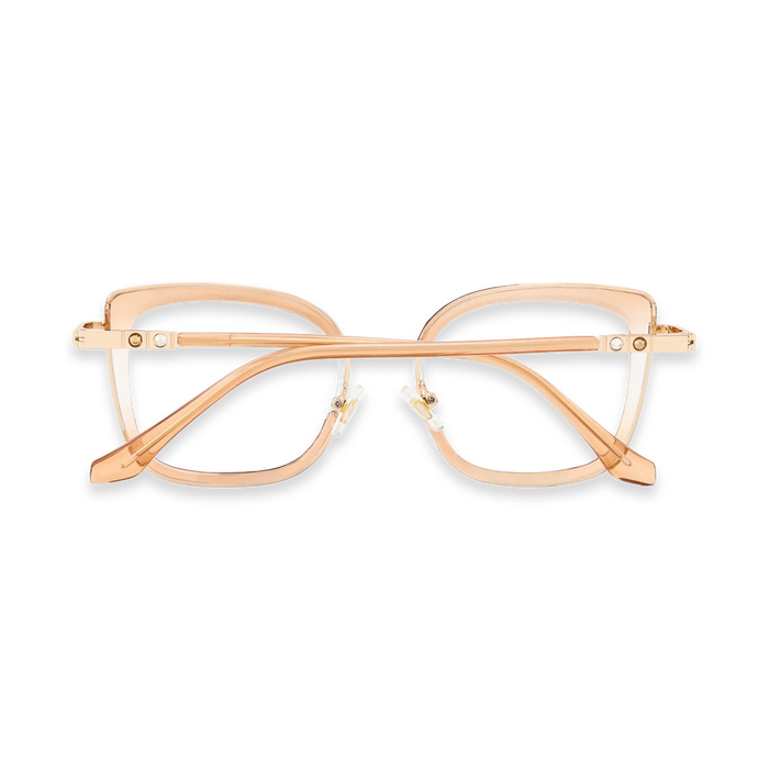 Riley Champagne/Gold Square Glasses-Back View 5