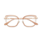 Riley Champagne/Gold Square Glasses-Front View 1