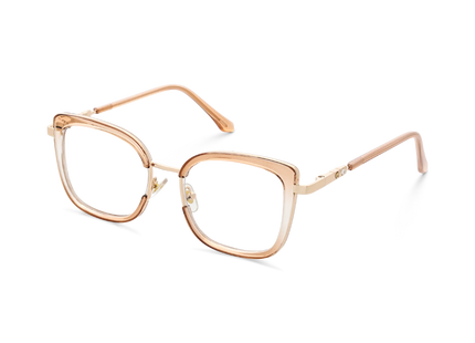 Riley Champagne/Gold Square Glasses-Side Angle View 3