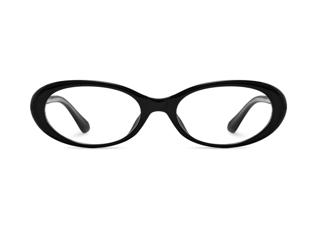 Rose Black Round Glasses 2