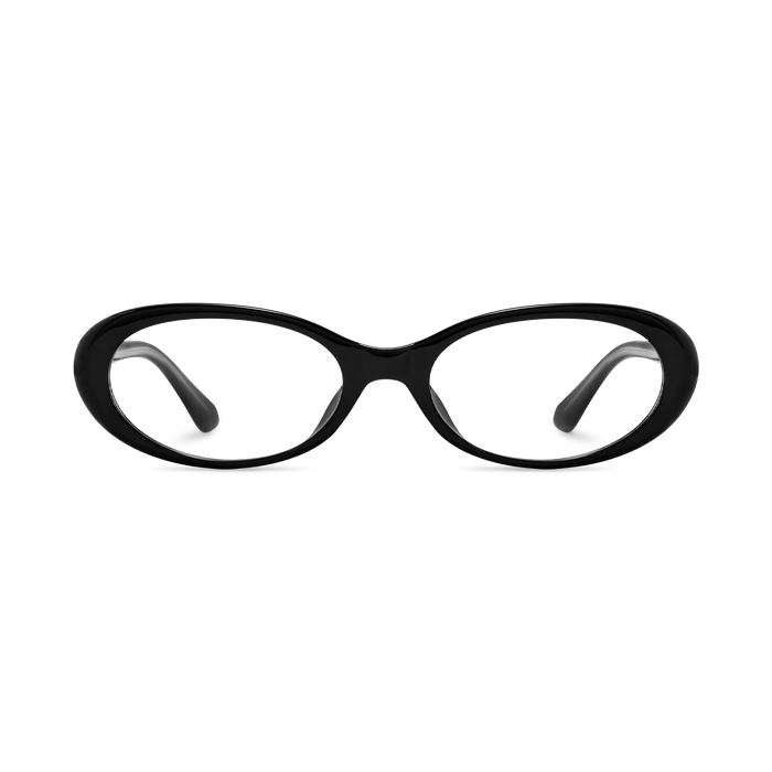 Rose Black Round Glasses 2
