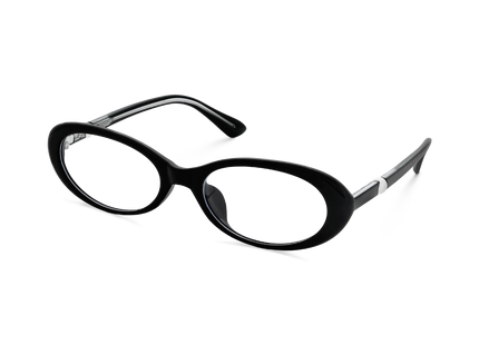Rose Black Round Glasses 3