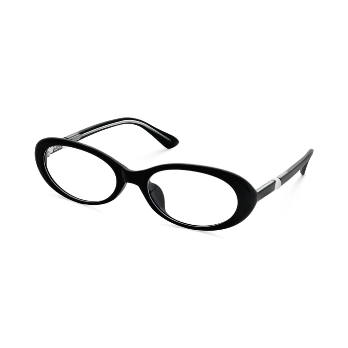 Rose Black Round Glasses 3