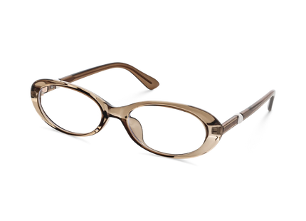 Rose Clear Brown Round Glasses 3