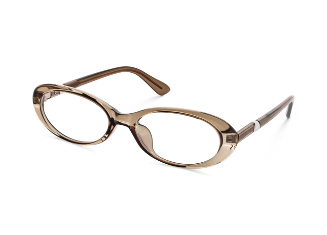 Rose Clear Brown Round Glasses 3