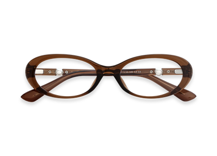 Rose Dark Brown Round Glasses 1