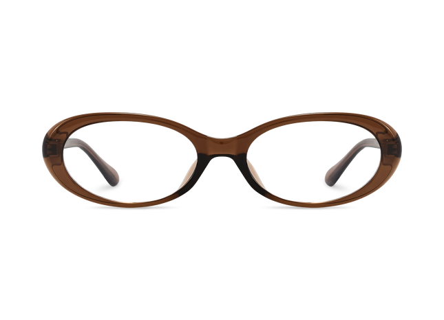 Rose Dark Brown Round Glasses 2